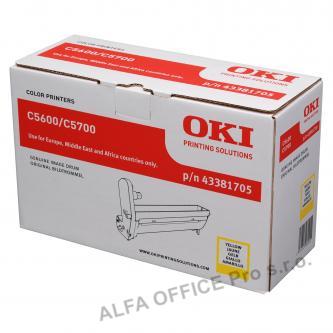 OKI originální válec 43381705, yellow, 20000str., OKI C5600, 5700