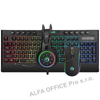 Marvo CM305, RGB sada klávesnice s herní myší a sluchátky, herní, membránová typ